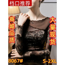 批发新中式国风印花<b class='q'>网纱</b>水墨画打底衫女秋款长袖薄纱t恤舞蹈纱衣上衣