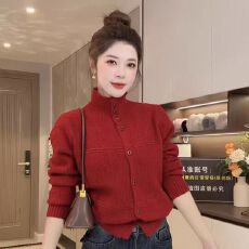 批发高领针织纯色翻领秋冬立领毛<b class='q'>针织衫</b><b class='q'>针织衫</b>