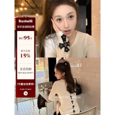 批发板栗可可 私服定制款!巨难搞的一件重工克*心十字银扣针织羊毛衫