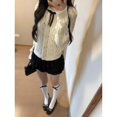 批发小香风烫钻长袖针织开衫女秋季千金纯欲气质修身<b class='q'>短款</b>毛衣外套上衣