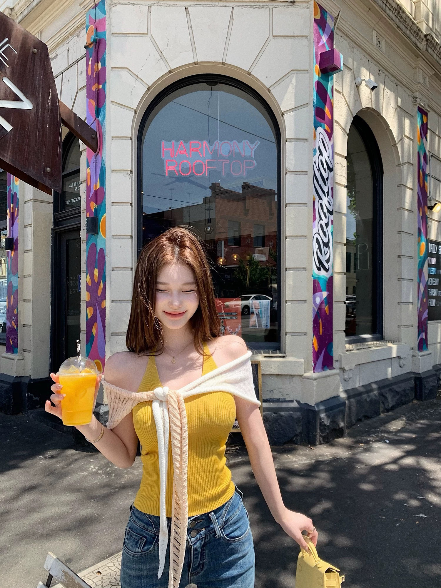 jmshop 03 04 20 00new 아름다움 어깨 함락 양모 혼방 행침 목 조끼 모방 아마 숄