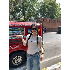 批发粒U2026早<b class='q'>春</b>新款老钱风亚麻小翻领短袖毛织上衣女气质显瘦针织衫