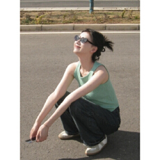 批发薄荷绿曼波小众圆领打底针织背心女内搭外穿无袖坎肩<b class='q'>T</b><b class='q'>恤</b>纯欲上衣