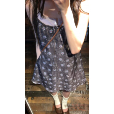批发2026新款绝美漂亮碎花吊带<b class='q'>连衣裙</b>子女夏季巨好看古着小众甜美短裙