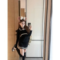 批发韩系COOLLINE林子熙月光童话多色少女感羊绒纱针织衫<b class='q'>半身裙</b>套装女