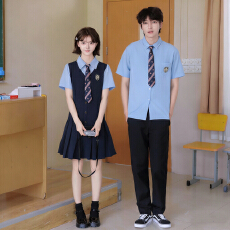 批发情侣装夏装学生班服套装连衣裙<b class='q'>舞台</b>表演服 女裙73  男套60