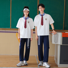 批发情侣装<b class='q'>夏</b>装短袖T恤学生班服套装  套装75