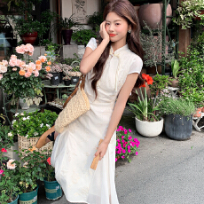 批发实拍2026春夏季<b class='q'>新款</b>新中式改良设计优雅气质显瘦<b class='q'>旗袍</b>裙子