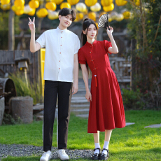 批发古风演出服情侣装连衣裙70衬衣42裤子20