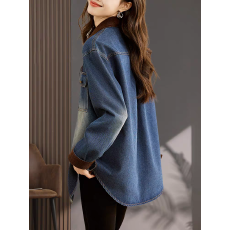 批发牛仔衬衫外套女2026春季新款休闲宽松百搭春秋上衣复古港风衬衣女