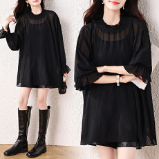 批发实拍2025年早秋新款百搭简约打底衫大码女装时尚宽松显瘦微胖上衣