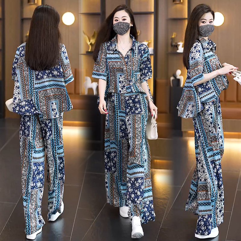 RY2020# 大码女装2026夏季新款套装胖妹妹洋气时尚减龄宽松遮肉显瘦...