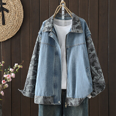 批发实拍大码显瘦减龄宽松牛仔衬衣外套女