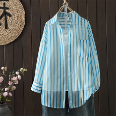 批发实拍2026新款棉麻碎花长袖<b class='q'>衬衣</b>韩版文艺休闲上衣