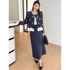 批发巨好看减龄穿搭一整套小香风套装裙女2025秋季韩系chic两件<b class='q'>套裙</b>子
