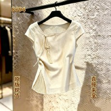批发新中式盘扣流苏衬衫女2026年开叉收腰显瘦气质独特漂亮巨好看小衫