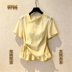 批发别致独特超好看上衣高级感2026年夏季新款设计感小众气质休闲衣服