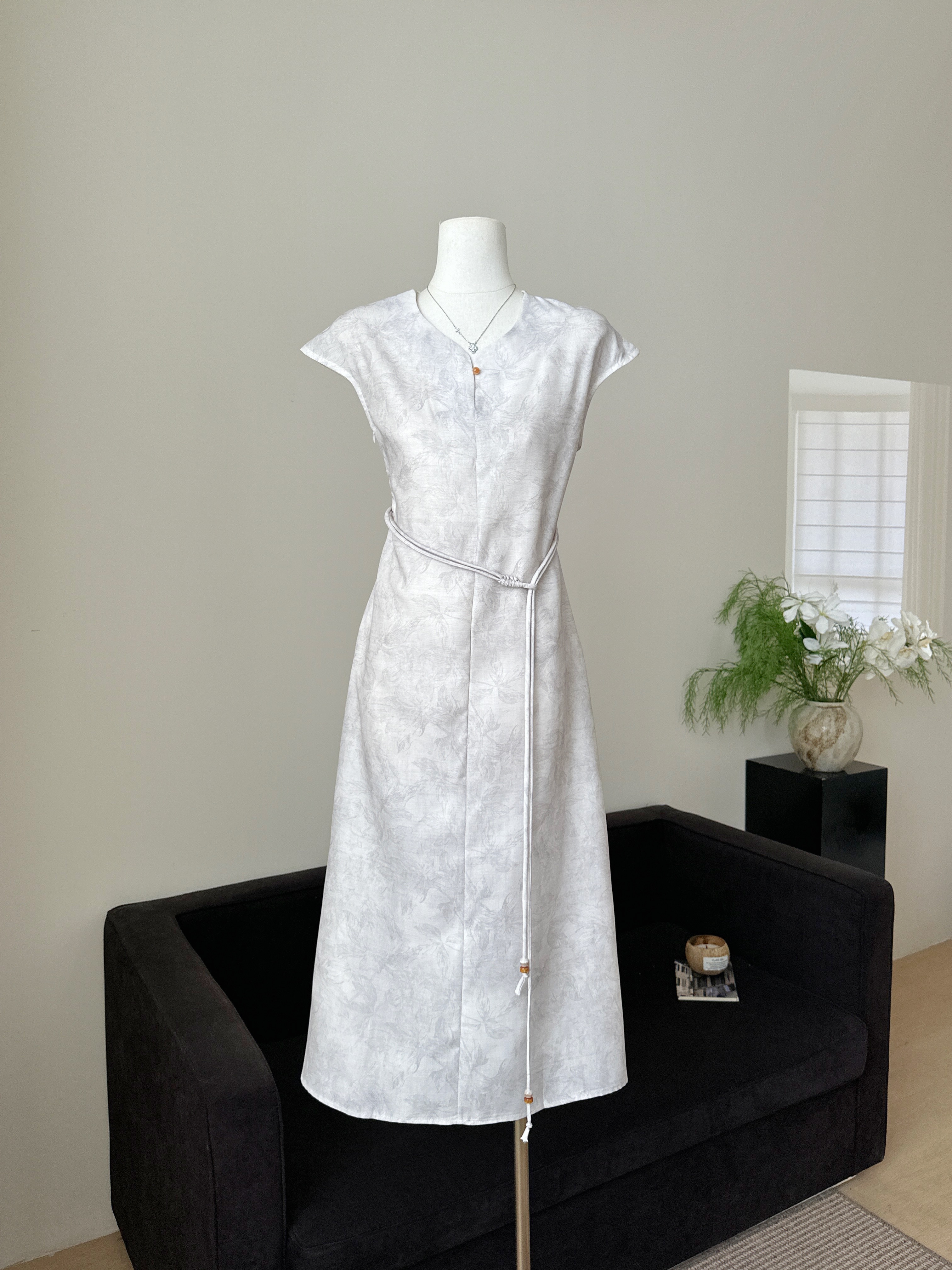 새로운 중식 여성 드레스 2026 여름 국풍 개선 허리 수축 슬림해 보이는 치마