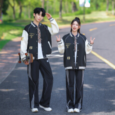 批发317#实拍情侣校园风秋冬学生棒球服<b class='q'>运动服</b>套装三件套 班服 校服
