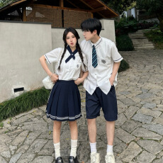 批发实拍情侣校园风男女夏季<b class='q'>学生</b>校<b class='q'>服</b> <b class='q'>班</b><b class='q'>服</b> 套装
