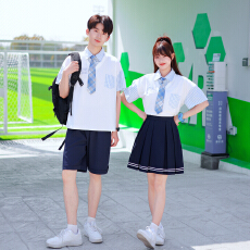批发338#已经有货——实拍情侣校园风夏季学生短袖男女套装 班<b class='q'>服</b> 校<b class='q'>服</b>