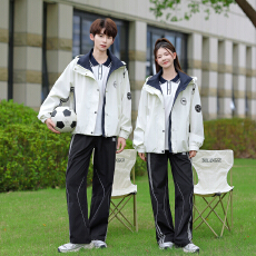 批发363#实拍<b class='q'>情侣</b><b class='q'>春秋</b>冲锋衣学生外套校园风男女套装三件套
