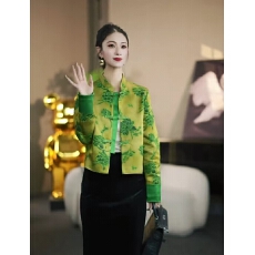 批发新中式国风盘扣短外套 春秋新款