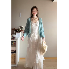 批发早春漂亮<b class='q'>长裙</b>连衣裙女2026新款长款<b class='q'>吊带</b>裙子蛋糕裙超火穿搭一整套