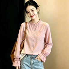 批发防晒衣慵懒休闲夏季轻薄衬衫女显瘦藏肉气质时尚喇叭长袖上衣潮