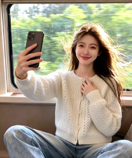 보존 섹션 추천 홀로우 아웃 라운드 넥 긴팔 니트 오픈 가디건 여성 가을 새로운 고급 센스 슬림해 보이는 외부 가져 가라. 스웨터