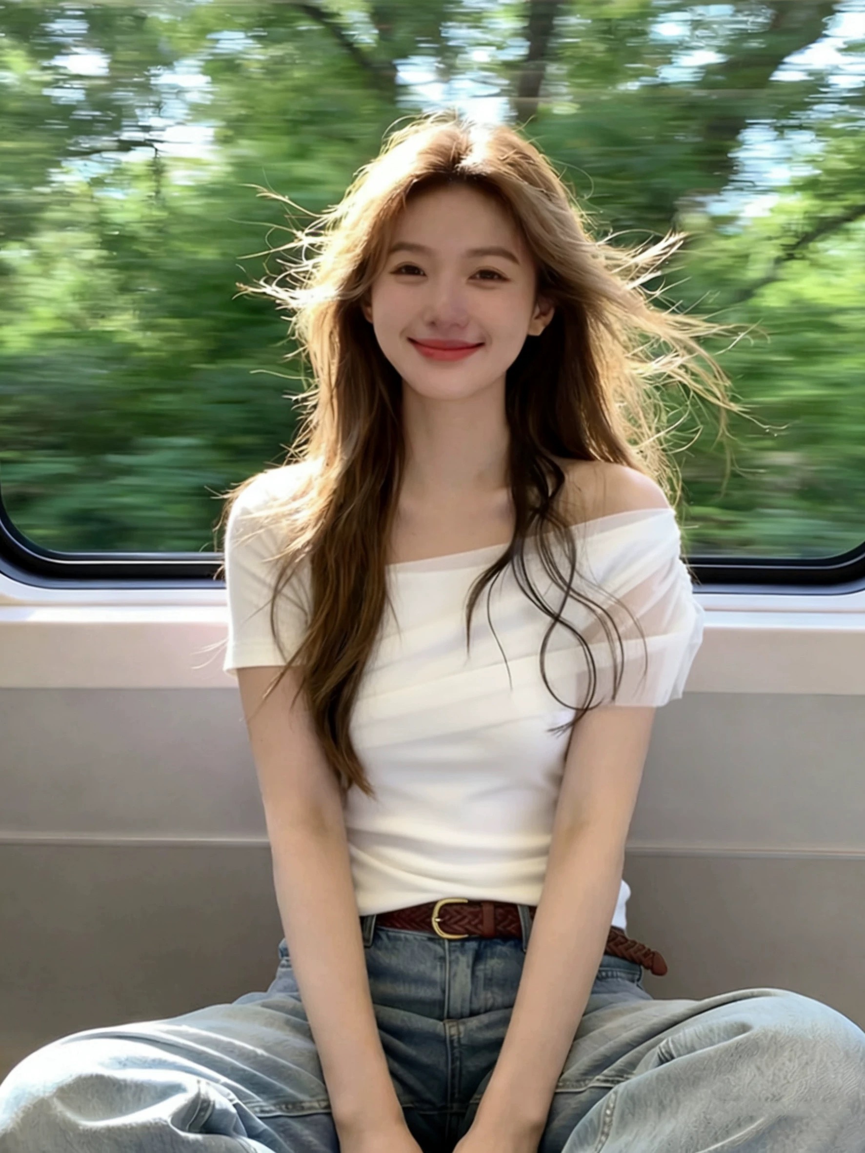 한 부서 미니멀리즘 부드러운 품격 섹션 망사 패치워크 비스듬한 오프숄더 맨위 여성 여름 새로운 다용도 품격 작은 셔츠 트렌디