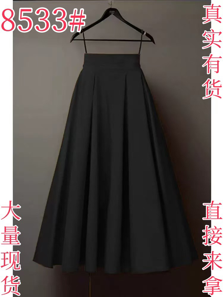 작은 키 고급 센스 슈퍼 잘 생긴 품격 스트레이트 검정색 플리츠 한 마디 반신 스커트 아이들 봄 여름 2026 새로운