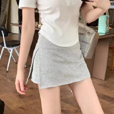 批发大码运动短裙女夏季2026新款高腰<b class='q'>显瘦</b>瑜伽a字开叉包臀裤裙