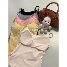 批发实拍-小吊带背心女带胸垫内搭外穿美背打底上衣