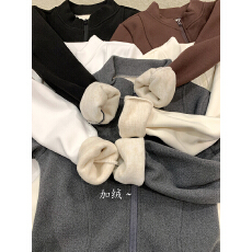 批发实拍。秋冬立裁双面绒保暖舒适立领双拉链小蛮腰短外套夹克女