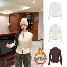 批发<b class='q'>实拍</b>。秋冬立裁双面绒保暖舒适立领双拉链小蛮腰短外套夹克女