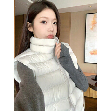 批发实拍-立领棉服马甲女2025冬宽松休闲百搭圆领无袖外套