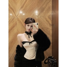 批发实拍实价  秋冬性感时髦抹胸内搭上衣