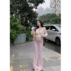 批发实拍实价  纯欲冰丝防晒针织<b class='q'>开衫</b>蕾丝吊带性感显瘦微喇裤