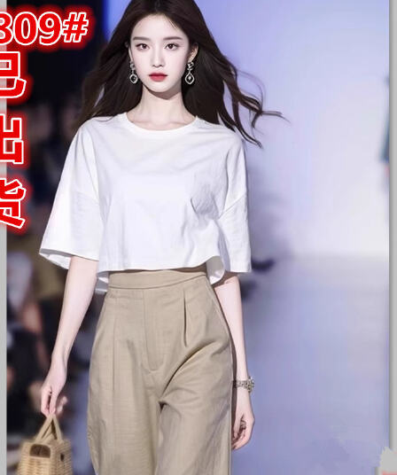 여름 고급 센스 슈퍼 잘 생긴 ~ 중 소금 부서 튀김 거리 유럽 상품 아름다운 패션 여가 기분 전환 센스 2 피스 세트 바지 여자
