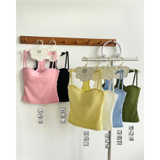 批发春夏美背内衣女内搭背心小<b class='q'>吊带</b>带胸垫一体防下垂文胸运动外穿上衣