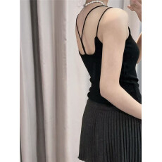 批发2026新款<b class='q'>吊带</b><b class='q'>小背心</b>女内搭带胸垫春夏文胸一体外穿棉打底上衣薄款