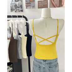 批发2026春夏新款瑜伽服女专业高端时尚背心带胸垫运动<b class='q'>内衣</b>普拉提上衣