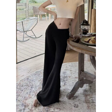 批发实拍 抽褶V腰<b class='q'>长裤</b>慵懒垂感瑜伽微辣休闲裤