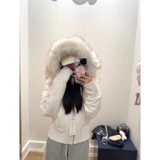 批发2025冬季新款美式辣妹毛领连帽加厚棉服女甜美<b class='q'>韩版</b>收腰短款棉衣潮