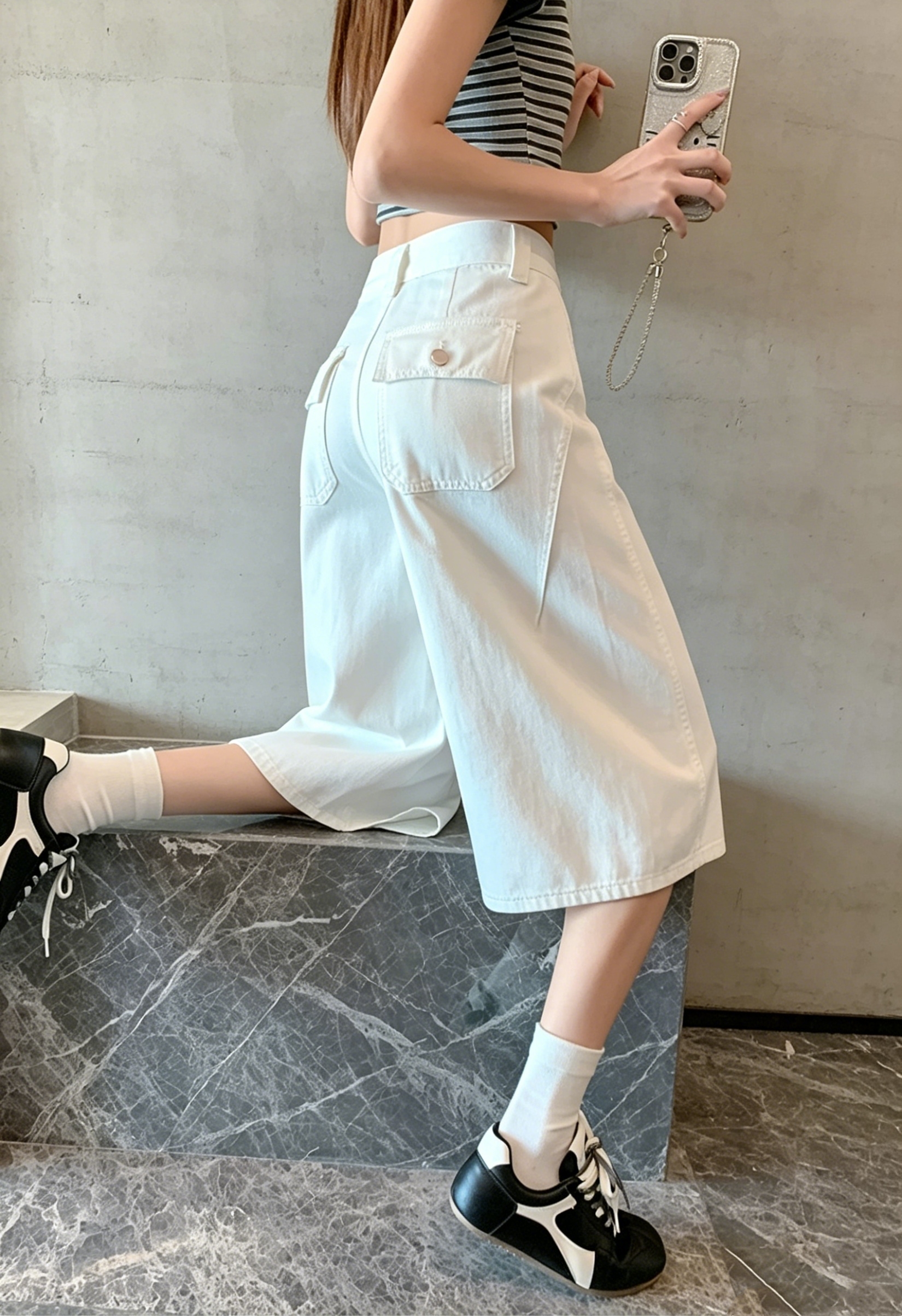 아메리칸 레트로 7 점 넓은 다리 청바지 여성 2026 여름 얇은 스타일 하이웨이스트 슬림해 보이는 루즈핏 스트레이트 6 점 바지