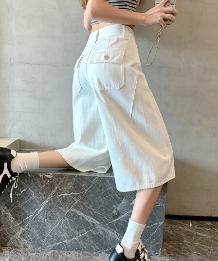 아메리칸 레트로 7 점 넓은 다리 청바지 여성 2026 여름 얇은 스타일 하이웨이스트 슬림해 보이는 루즈핏 스트레이트 6 점 바지