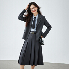 批发2026新款西装外套<b class='q'>女士</b>小个子大学生职业面试正装高级休闲西服套装