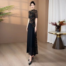 批发高级感连衣裙女装夏2026新款轻奢气质显瘦大方长裙端庄连身裙