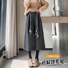 批发实拍2025秋冬新款毛呢直筒裤<b class='q'>哈伦</b>加绒西装裤高腰七分九分休闲裤女